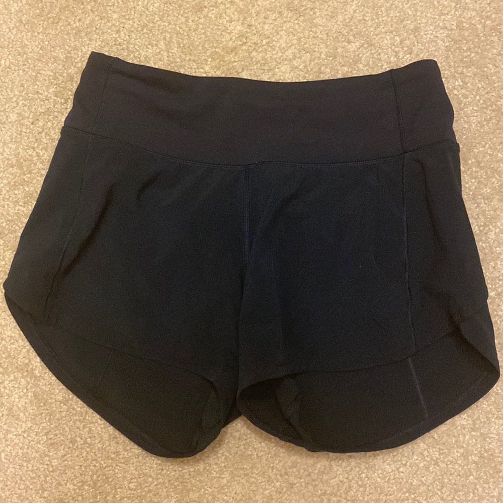 Lululemon true navy 4 inch speed ups